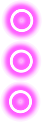 Pink neon three circle dotted